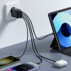 4x USB-A 24W 4,8A lādētājs melnais lādētājs