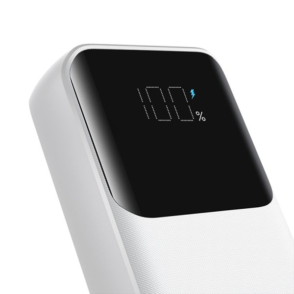 Mini PowerBank 1000mah ar iebūvētu Jr-PBC06 30W baltie kabeļi
