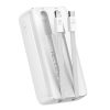 Mini PowerBank 1000mah ar iebūvētu Jr-PBC06 30W baltie kabeļi