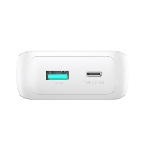 Mini PowerBank 1000mah ar iebūvētu Jr-PBC06 30W baltie kabeļi