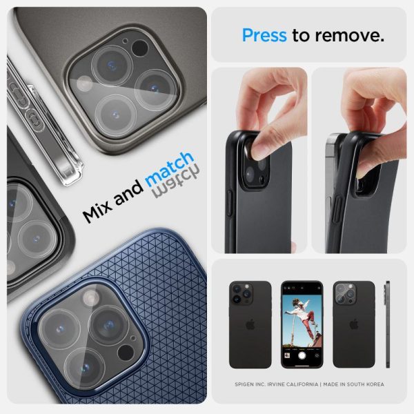 Kameras kameras vāciņš iPhone 14-15 Pro / Pro Max caurspīdīgajam komplektam 2 datori.