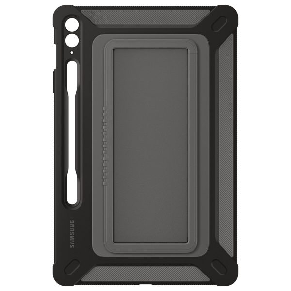 1022857-2-pancerne-etui-z-podstawka-do-galaxy-tab-s9-fe-outd-samsung-hurtownia-sklep Bruņots korpuss ar Galaxy Tab S9 Fe āra vāku melnu pamatni