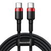 Neilona stiprs kabelis USB-C PD 100W 20V 5A 2M melns kabelis