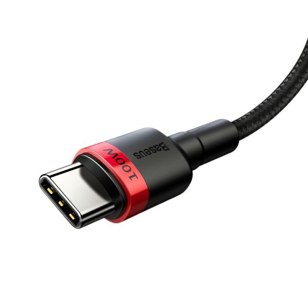 Neilona stiprs kabelis USB-C PD 100W 20V 5A 2M melns kabelis