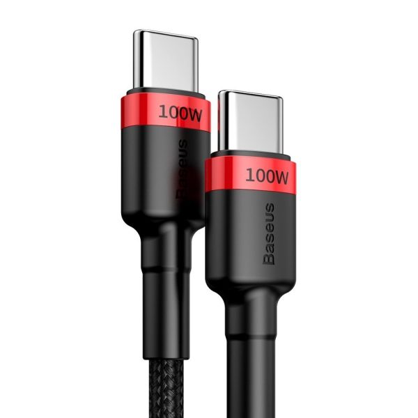 Neilona stiprs kabelis USB-C PD 100W 20V 5A 2M melns kabelis