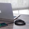 Neilona stiprs kabelis USB-C PD 100W 20V 5A 2M melns kabelis