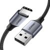 USB kabeļa kabelis - USB -C QC 3.0 3A 1m pelēks