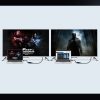 HDMI adaptera adapteris - VGA Micro USB Aux Aux 3,5 mm mini Jack Black