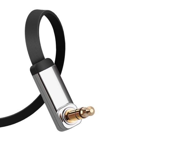Plakanais kabelis Aux Aux 3,5 mm mini ligzda 5m sudrabs