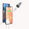 USB un USB-C QC 3.0 PD 36W 3A pelēkās automašīnas lādētājs