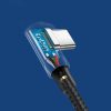 Leņķa kabelis USB kabelis - USB -C QC 3,0 3A 1m pelēks