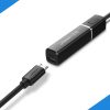 Bluetooth 5.0 raidītāja bezvadu audio adapteris 3,5 mm mini domkrats melns