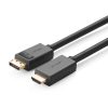 Kabelis One -Way Cable ar DisplayPort uz HDMI 4K 30Hz 32 AWG 2 M Black