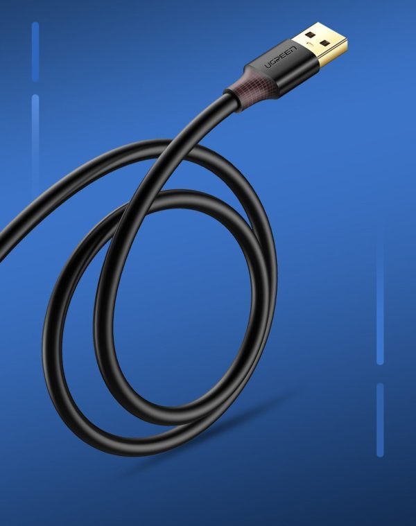USB 3.0 3m melna kabeļa kabeļa paplašinājuma kabelis