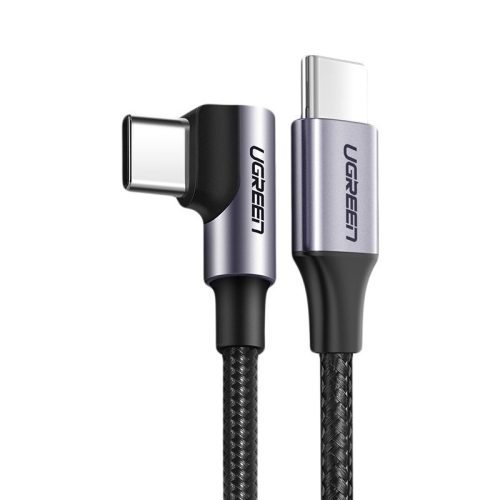 Leņķa kabelis USB-C Power Piegāde 60 V 20V 3A 2M melns un pelēks kabelis