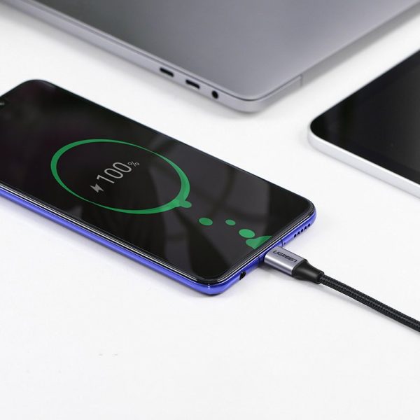 Leņķa kabelis USB-C Power Piegāde 60 V 20V 3A 2M melns un pelēks kabelis