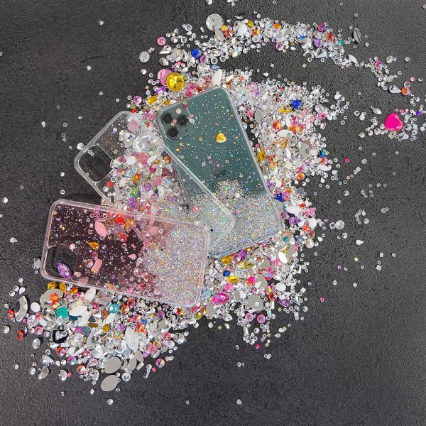 Spīdīgs korpuss ar mirdzumu Xiaomi Mi 10t Lite Star Glitter Green