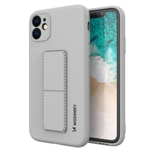 Silikona korpuss ar iPhone 12 Pro Max Kickstand Case Grey