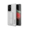 Silikona korpuss ar Samsung Galaxy S21 Ultra 5G Kickstand Case Grey Case