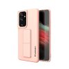Silikona korpuss ar Samsung Galaxy S21 Ultra 5G Kickstand Case Pink Case