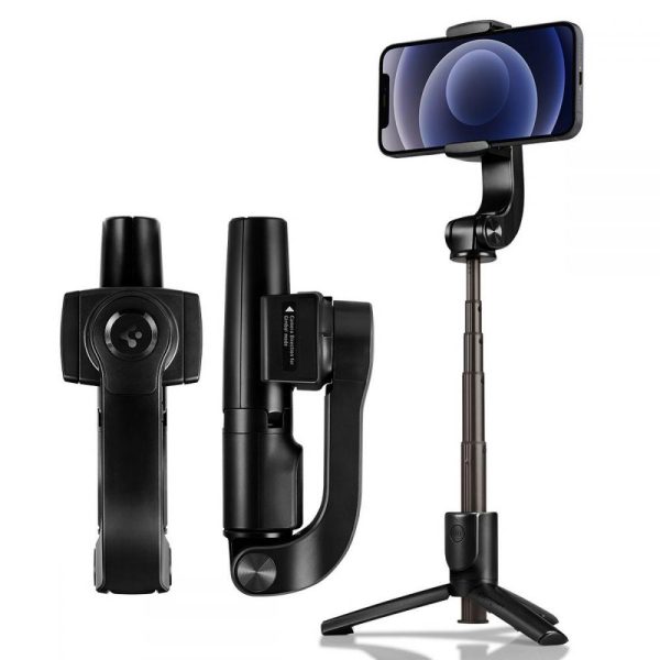 Gimbal Selfie Stick un Spigen S610w Bluetooth Black