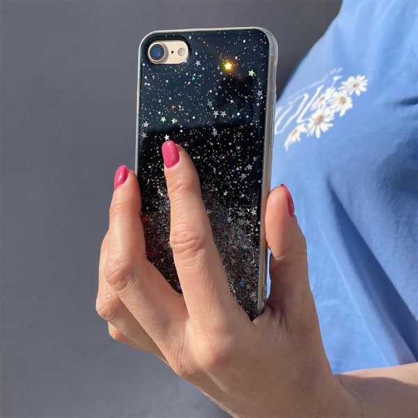 Spīdīgs korpuss ar mirdzošu Samsung Galaxy A72 4G Star Glitter caurspīdīgu