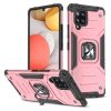 Bruņu korpusa vāks + magnētiskais rokturis Samsung Galaxy A42 5G gredzena bruņas rozā