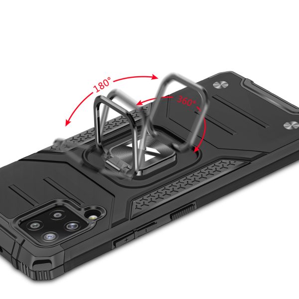 Bruņu korpusa vāks + magnētiskais rokturis Samsung Galaxy A42 5G gredzena bruņas sarkana
