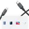 Ātra lādēšanas kabeļa iPhone USB -C - zibens PD 20W 1m melns