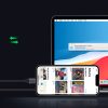 Ātra lādēšanas kabeļa iPhone USB -C - zibens PD 20W 1m melns