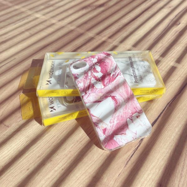 Marmora želejas korpuss marmors Xiaomi Redmi Note 10 5g / Poco M3 Pro Pink marmors