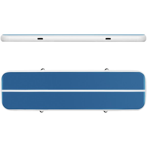 10230109-2 Matrača matrača vingrošanas ceļš piepūšamais 400 x 100 x 20 cm zili balts