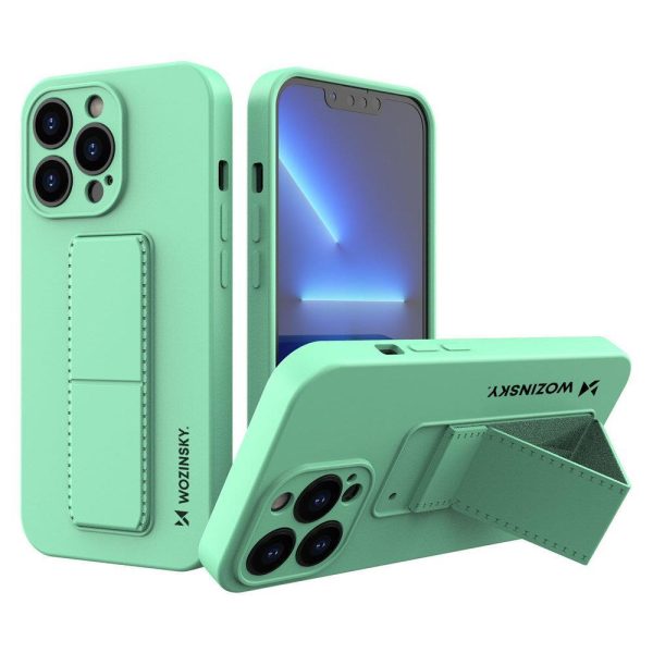 Silikona korpuss ar iPhone 13 Kickstand Case Mint