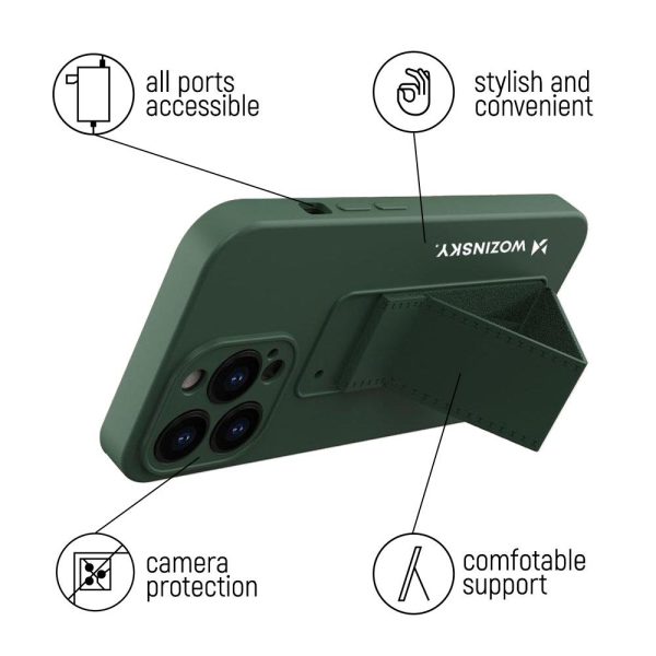 Silikona korpuss ar iPhone 13 Kickstand Case Mint