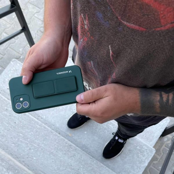 Silikona korpuss ar iPhone 13 Kickstand Case Mint
