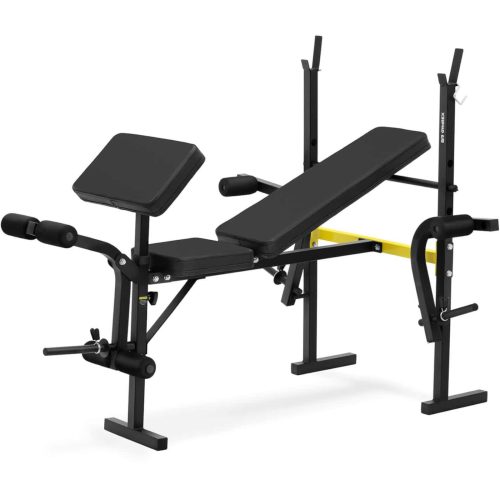 Benda stends ar Barbell ar lūgšanu grāmatu