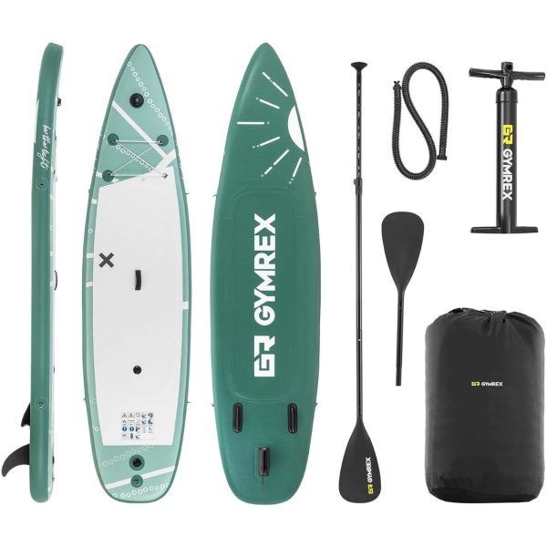 SUP peldēšanas dēlis sūknēja divus ķemmītes ar aksesuāriem 125 kg - zaļš SUP peldēšanas dēlis sūknēja divus ķemmītes ar aksesuāriem 125 kg - zaļš