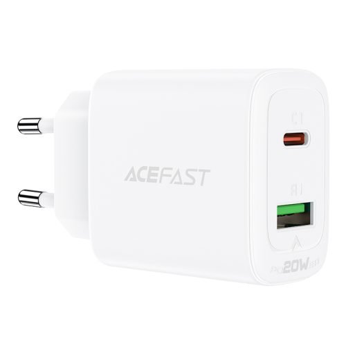 USB-C un USB 20W PPS PD QC 3.0 AFC FCP baltais lādētājs