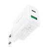USB-C un USB 20W PPS PD QC 3.0 AFC FCP baltais lādētājs