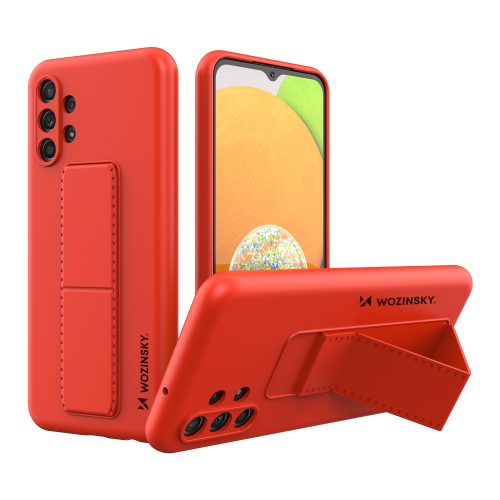 Silikona korpuss ar Samsung Galaxy A13 5G kickstand Case Red Case