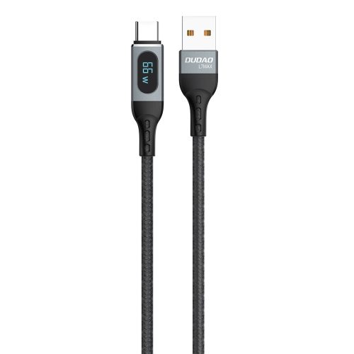 Kabelis USB kabelis - USB -C Ātra lādēšana PD 66W 1M melns displejs