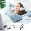 Audio Aux mini ligzda 3,5 mm 2m zilas austiņu adaptera pagarinājuma kabelis