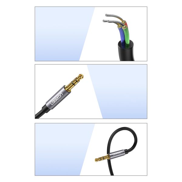 Audio Aux mini ligzda 3,5 mm 2m zilas austiņu adaptera pagarinājuma kabelis