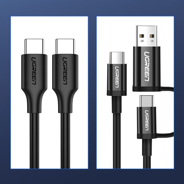 Kabelis USB-C kabelis uzlādēšanai un datu pārsūtīšanai 3A 3M Black