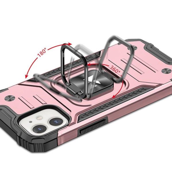 IPhone 14 Plus ar bruņu korpusa vāka magnētiskā roktura gredzena zelta