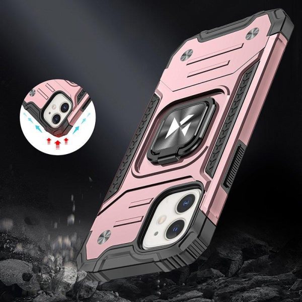 IPhone 14 Plus ar bruņu korpusa vāka magnētiskā roktura gredzena zelta