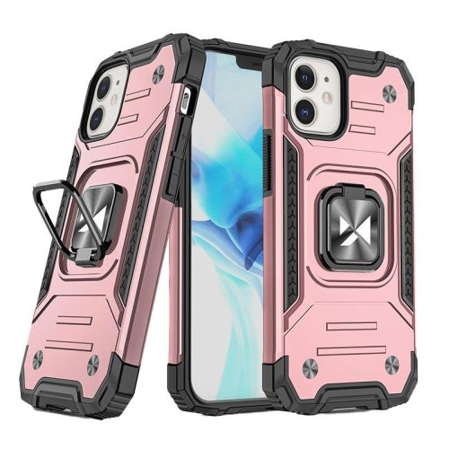 IPhone korpuss 14 bruņots vāks magnētiskais rokturis gredzens zelta