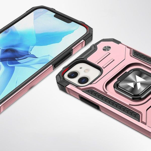 IPhone korpuss 14 bruņots vāks magnētiskais rokturis gredzens zelta