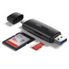 2. adapteris USB-A un USB-C SD un Micro SD melno karšu lasītājs