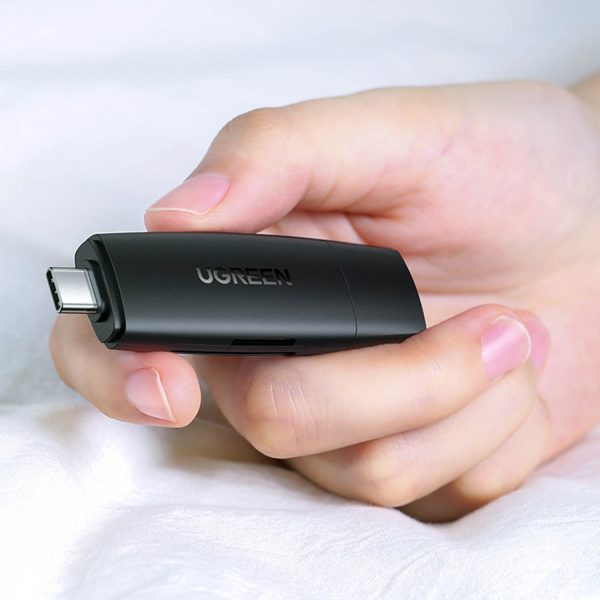 2. adapteris USB-A un USB-C SD un Micro SD melno karšu lasītājs